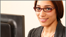 Employee at computer